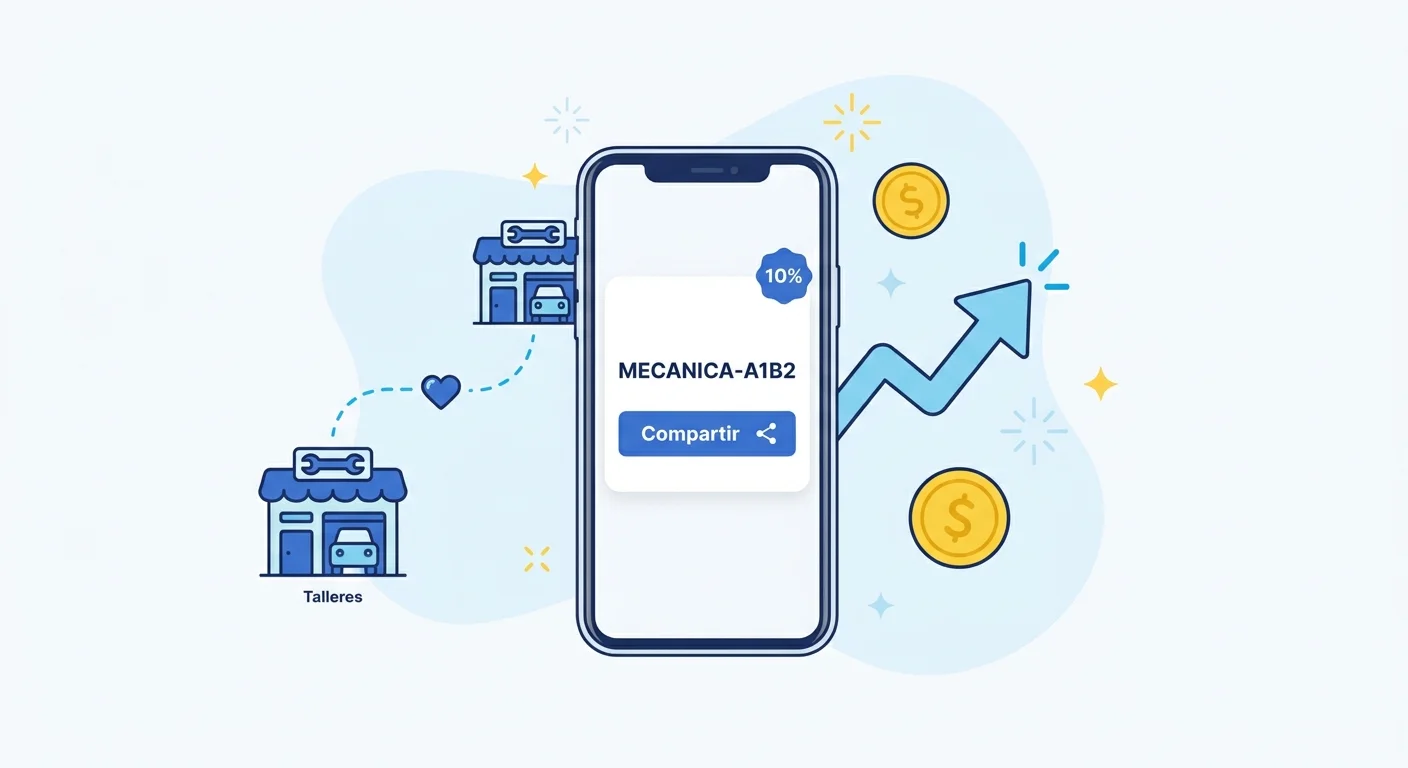 Programa de indicações da Mecánica MX — compartilhe seu código e ganhe