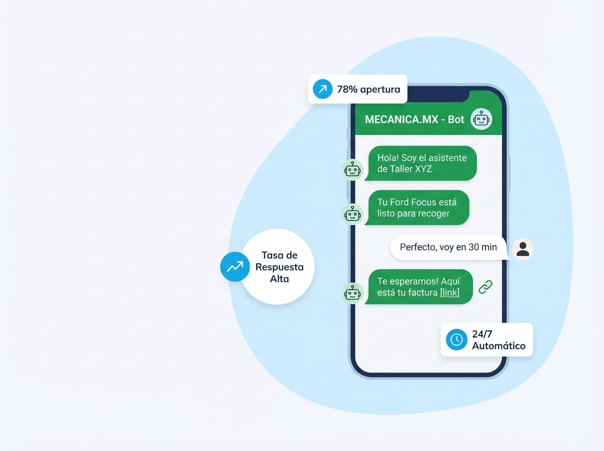 Notificações automáticas por WhatsApp para clientes da oficina