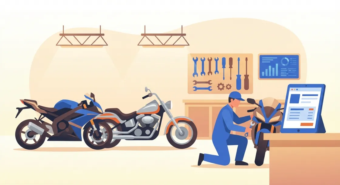 Screenshot of Motorcycle Workshop in Mecánica MX — auto repair shop software